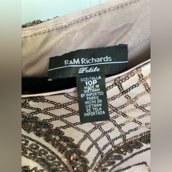 Mauve Mid-Length Beaded Dress 10P EUC Worn Once - Picture 6 of 6